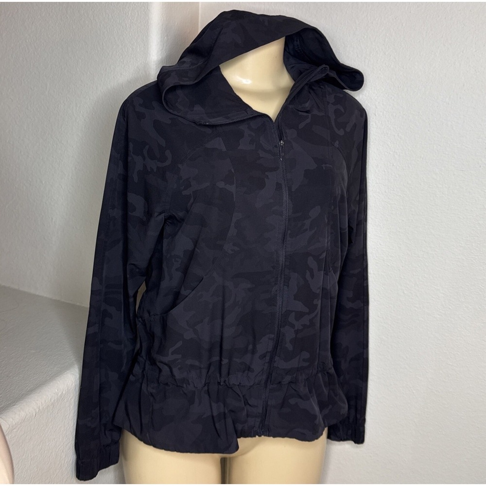 Lululemon Jacket Women Sz 4 Face Forward Incognito Camo Athletic LW4AVRS - Picture 9 of 10